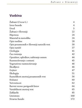 Žafrani, Crocus, L. v Sloveniji, žafran, crocusi, vsebina, uvod, material, hipoteza