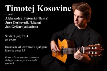 timotej kosovinc, koncert s kitaro, kitarski koncert, klasična kitara