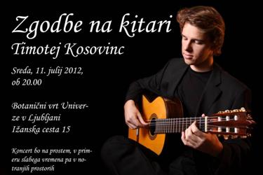 Timotej Kosovinc, Zgodbe na kitari, kitara, koncert, kitarski koncert, koncert s kitaro