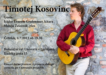 Timotej Kosovinc koncert s kitaro